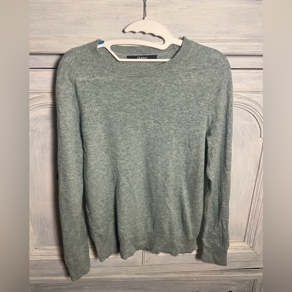 Quince Light Green Heather Mongolian Cashmere Crewneck Sweater Soft Cozy - Picture 3 of 8